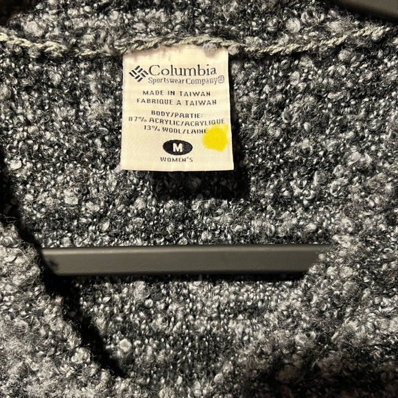 Columbia Ladies M Grey/Blk V-Neck Sweater - Picture 2 of 7